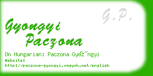 gyongyi paczona business card